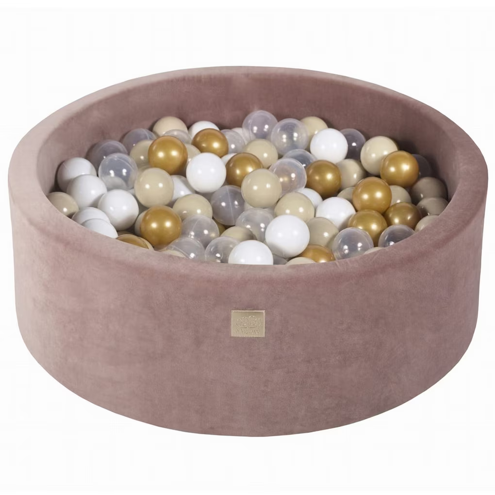 Meow Baby Bällebad Bällebad Für Kinder Und Babys Velvet Beige Bällchenbad B-Ware - 5904181200196