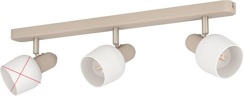 Eglo Deckenstrahler Corato Länge 52 cm sand nickel opal Lampe SIEHE TEXT/FOTO