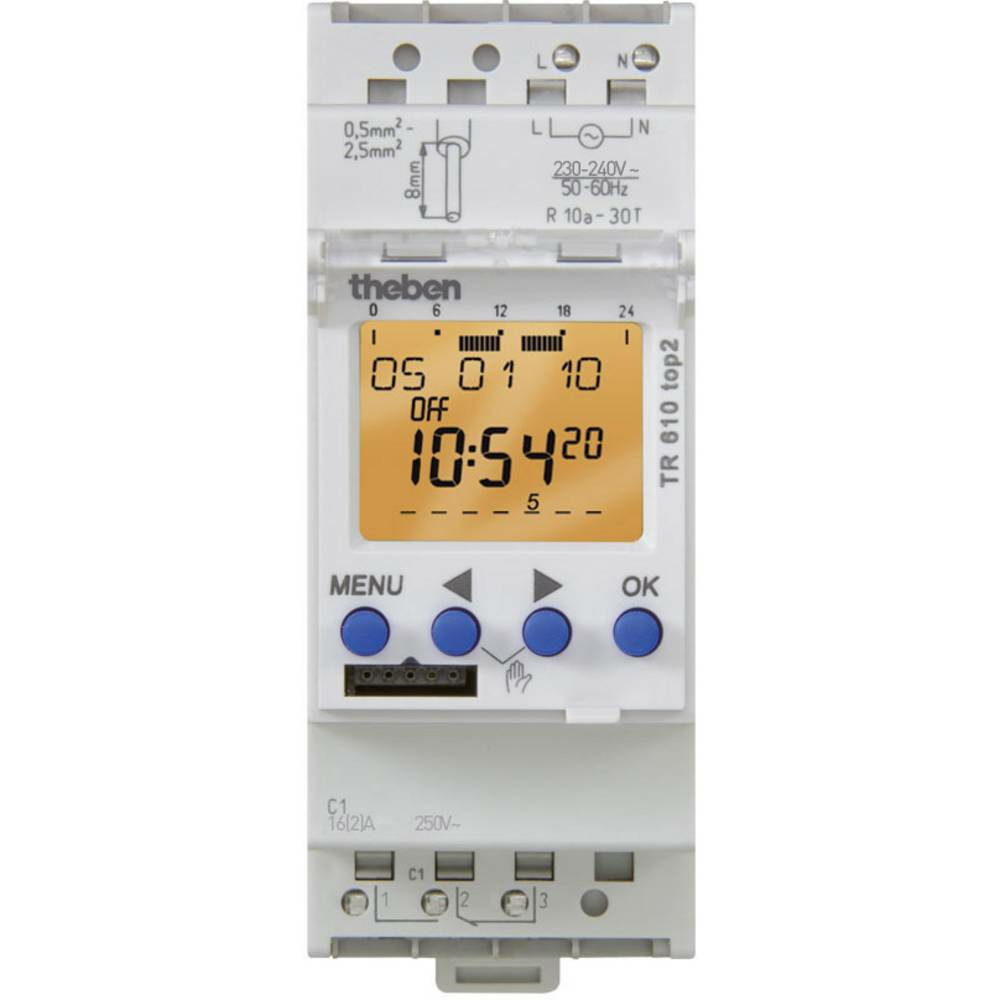 Theben TR 610 top2 G Zeitschaltuhr Zeit Schalt Uhr Elektrogerät Elektronik
