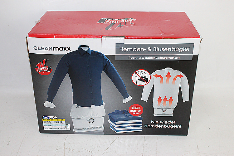 CleanMaxx 00384 Hemdenbügler Hemd Bluse Trockner Bügler Bügeleisen Bügeln 1800 W