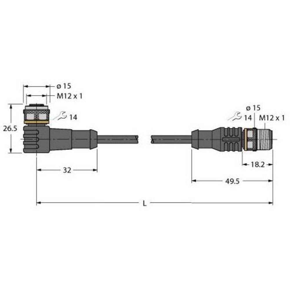 Turck 6631795 Sensor-/Aktor-Steckverbinder konfektioniert 7.50m Industriestecker