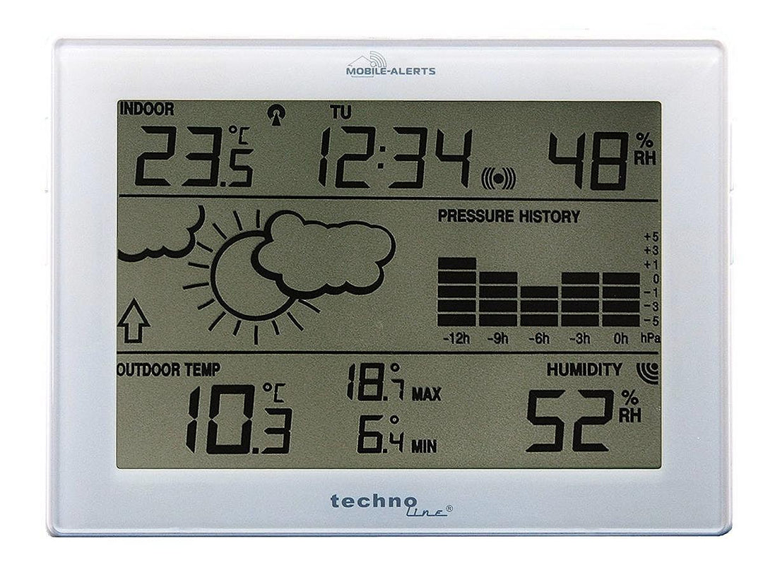 Techno Line Mobile Alerts MA10410 Funk Wetterstation Thermometer Luftdruck