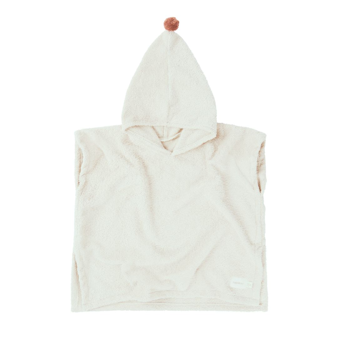 Nobodinoz Baby Badeponcho Kapuzenhandtuch 55 x 58 cm Natur Baumwolle Handtuch