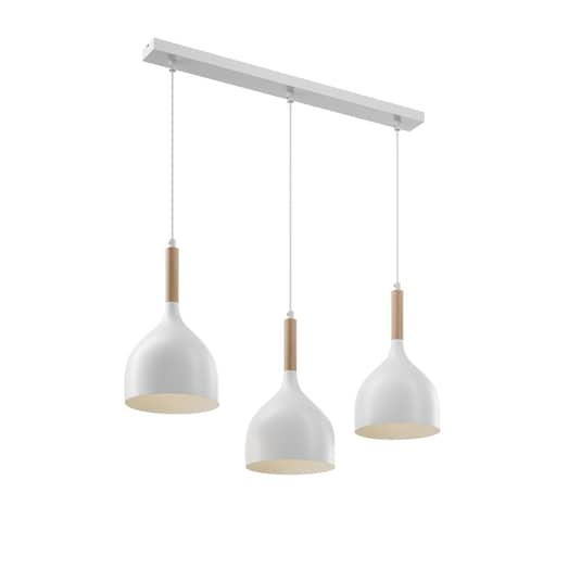 Euluna Hängeleuchte Noak Deckenlampe Pendelleuchte Lampe 3 Flg E27 Weiß Holz317 B-Ware - 5907565911961