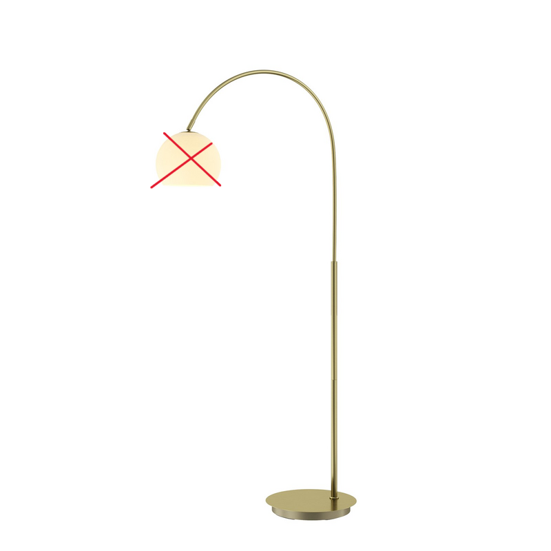 Lindby Cynthia Bogenstehlampe Stehleuchte Stehlampe Lampe Glas SIEHE TEXT/FOTO