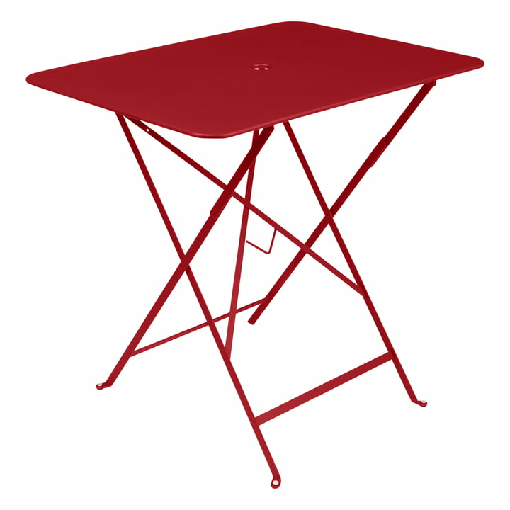 Fermob Bistro Klapptisch Gartentisch Tisch Design Rechteckig 77 X 57 Cm Mohnrot B-Ware