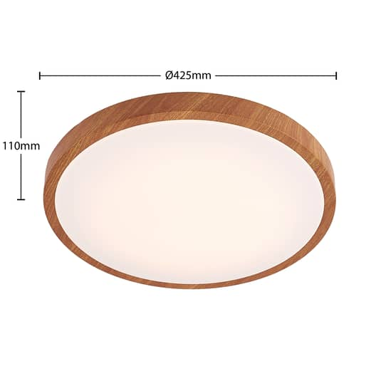 B-Ware Lindby Mynte Led Deckenlampe Deckenlampe Lampe Leuchte24 W ø 42,5 Cm Holz Weiß