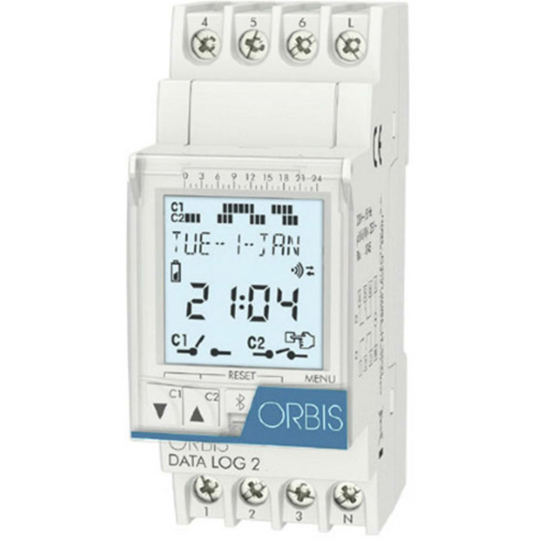 ORBIS Zeitschalttechnik DATA LOG 2 230 V Hutschienen-Zeitschaltuhr digital 250 V