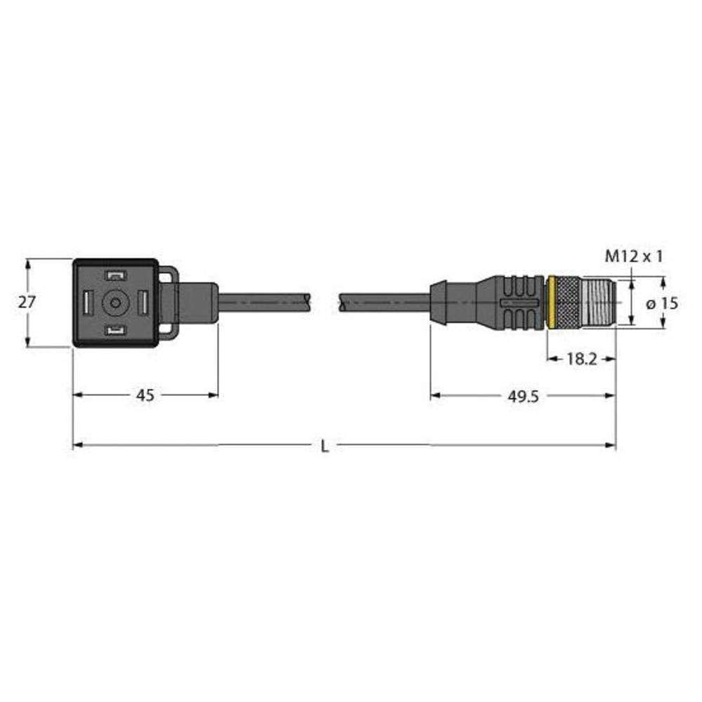 Turck Ventilsteckverbinder Bauform A Schwarz Vas22 S80 E 0,3 Rsc5.31 T/Txl B-Ware - 4047106161637