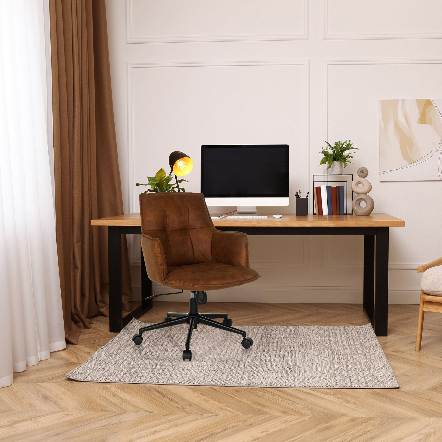 Hjh Living Solao Life Home Office Bürostuhl Drehstuhl Schreibtischstuhl Braun B-Ware - 661017