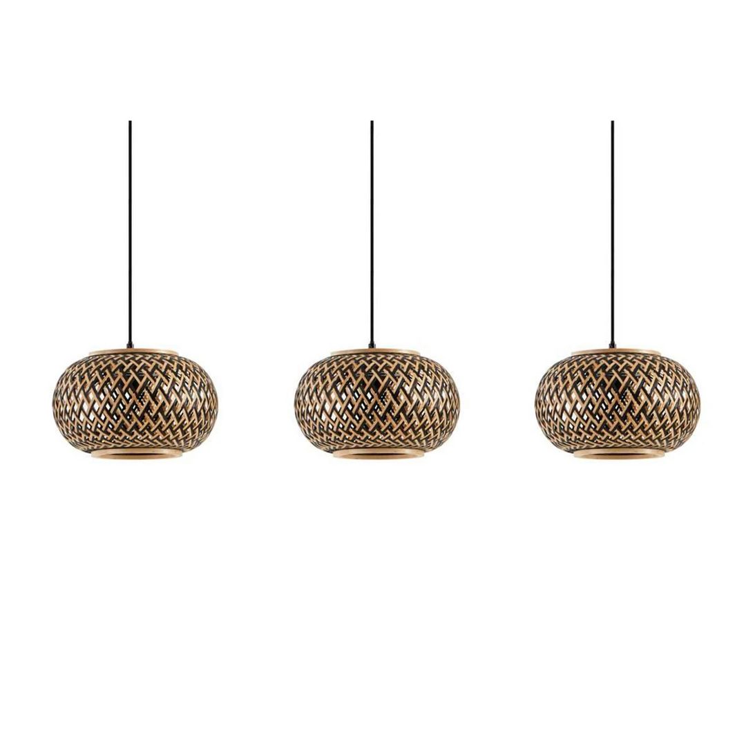Lindby Hängeleuchte Nerys Schwarz Bambus 1.120 Cm Hängelampe Lampe Leuchte Spot B-Ware - 4251911777994