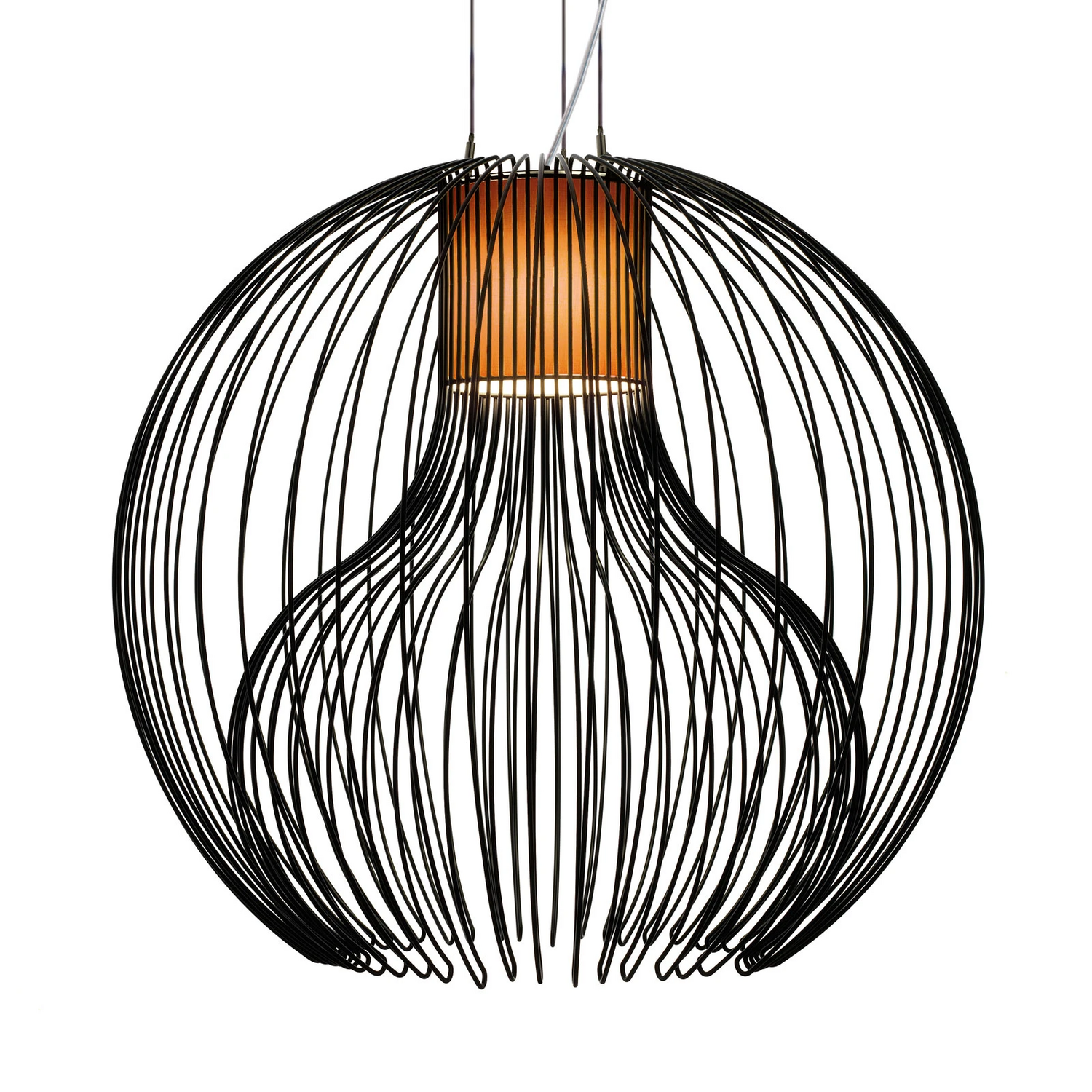 Modoluce Pendelleuchte Hängeleuchte Icaro Ball Struktur Schwarz 60x57 Stahl B-Ware - 6710086