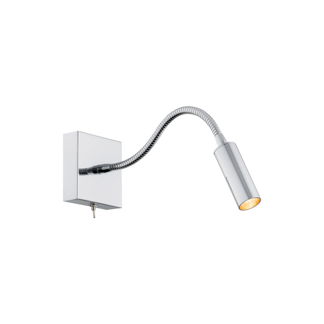 Wandleuchte Ojos Chromfarben Stahl Flexibler Arm Wandlampe Lampe Leuchte Spot B-Ware - 5902553234527