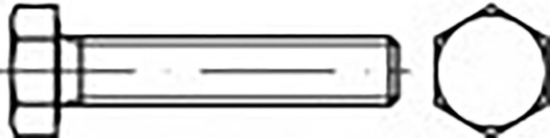 Toolcraft Sechskantschrauben M24 50mm Außensechskant Schraube Din 933 Edelstahl B-Ware - 4064161122441