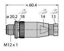 Turck 6904611 Sensor /Aktor Steckverbinder Unkonfektioniert Verbindungsleitung B-Ware - 4047101458435