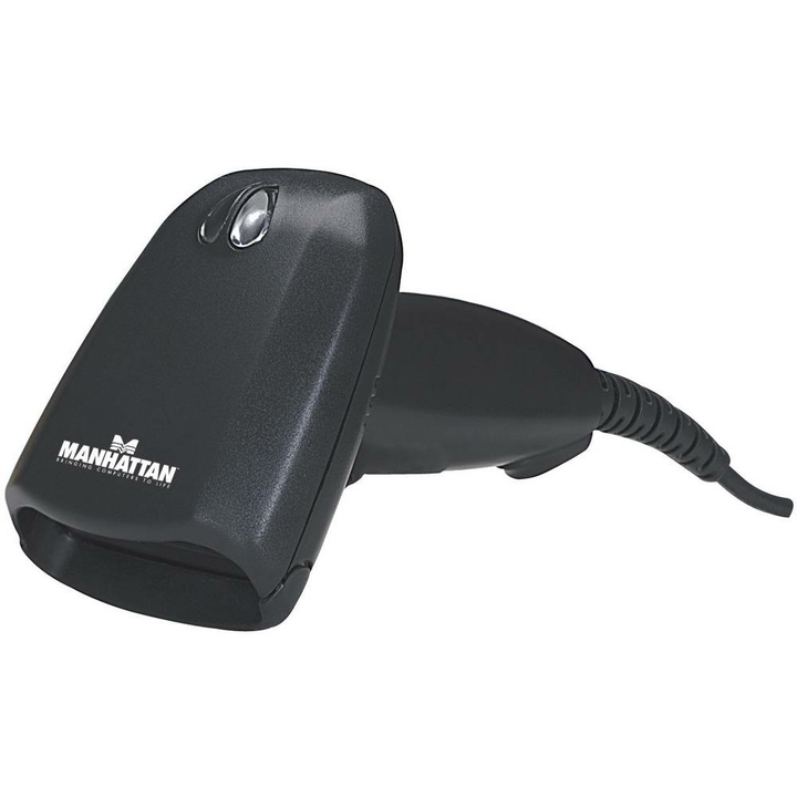 Manhattan 177672 USB-Kit Barcode-Scanner Handscanner Scanner 1D CCD USB Schwarz