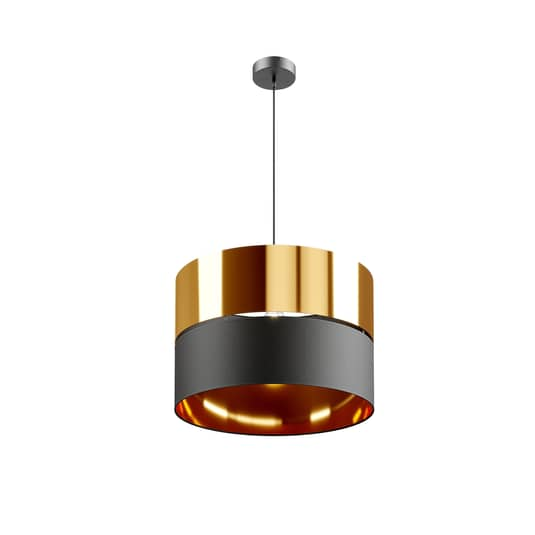 Euluna Hängeleuchte Hilton Schwarz/Gold 1 Fl. Hängeleuchte Deckenlampe Lampe E27 B-Ware - 5901780543464