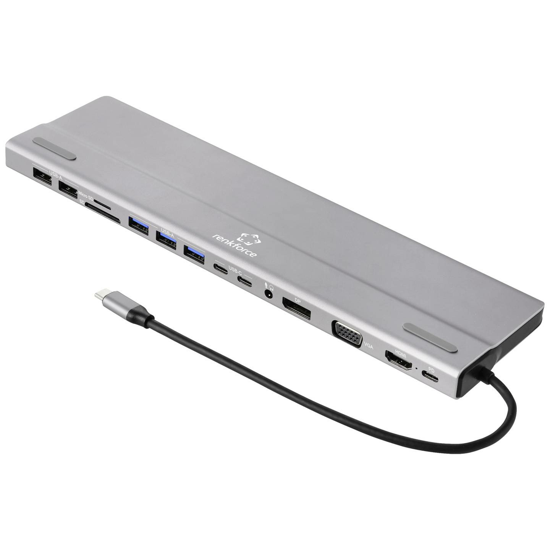 Renkforce Notebook Dockingstation RF-DKS-902 Hub USB Hub Docking-Station USB C
