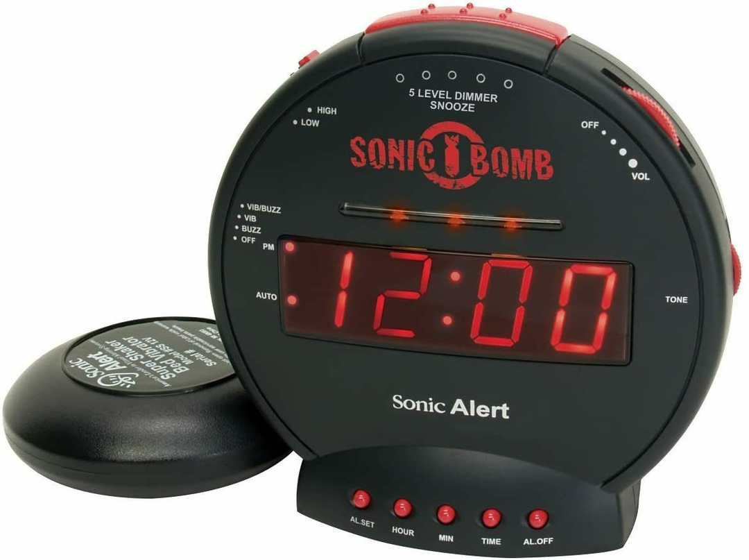 Geemarc SBB500SS-IG Quarz Wecker Uhr Quarzuhrwerk Tischwecker Alarm Schwarz