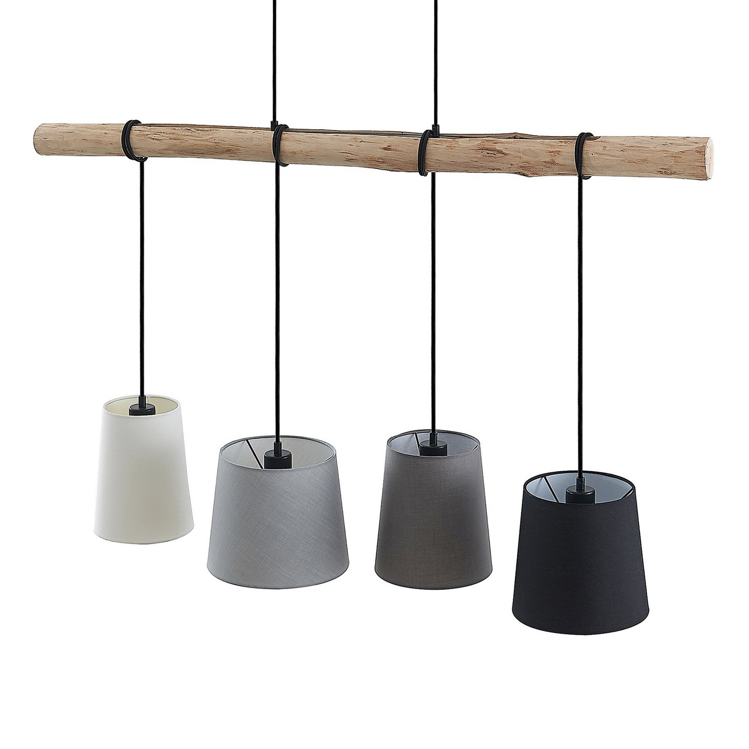 B-Ware Lindby Hinai Hängeleuchte Deckenlampe Pendelleuchte Lampe E27 Schwarz Grau We342