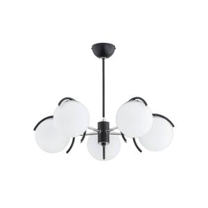 Euluna Hängeleuchte Avista In Schwarz Glaskugeln Weiß Hängelampe Lampe Leuchte B-Ware