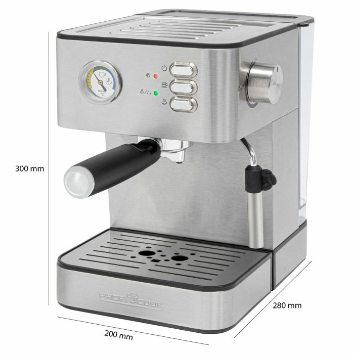 Profi Cook Espressoautomat PC-ES 1209 Espressomaschine Kaffemaschine Edelstahl