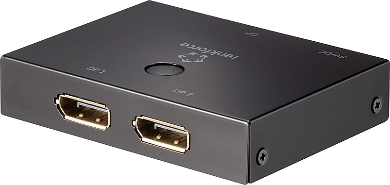 Renkforce 2 Port Display Port Switch Bidirektional Verwendbar 3840 X 2160 Pixel B-Ware