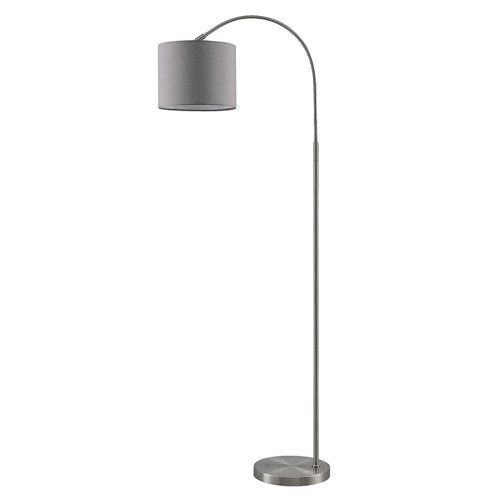 Lindby Keriba Stehleuchte Stehlampe Wohnzimmerlampe Lampe E27 60 W nickel taupe