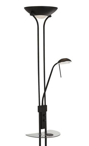 Searchlight Electric Led Stehleuchte Mother & Child Schwarz Leselampe Lampe Spot B-Ware - 5053423187150