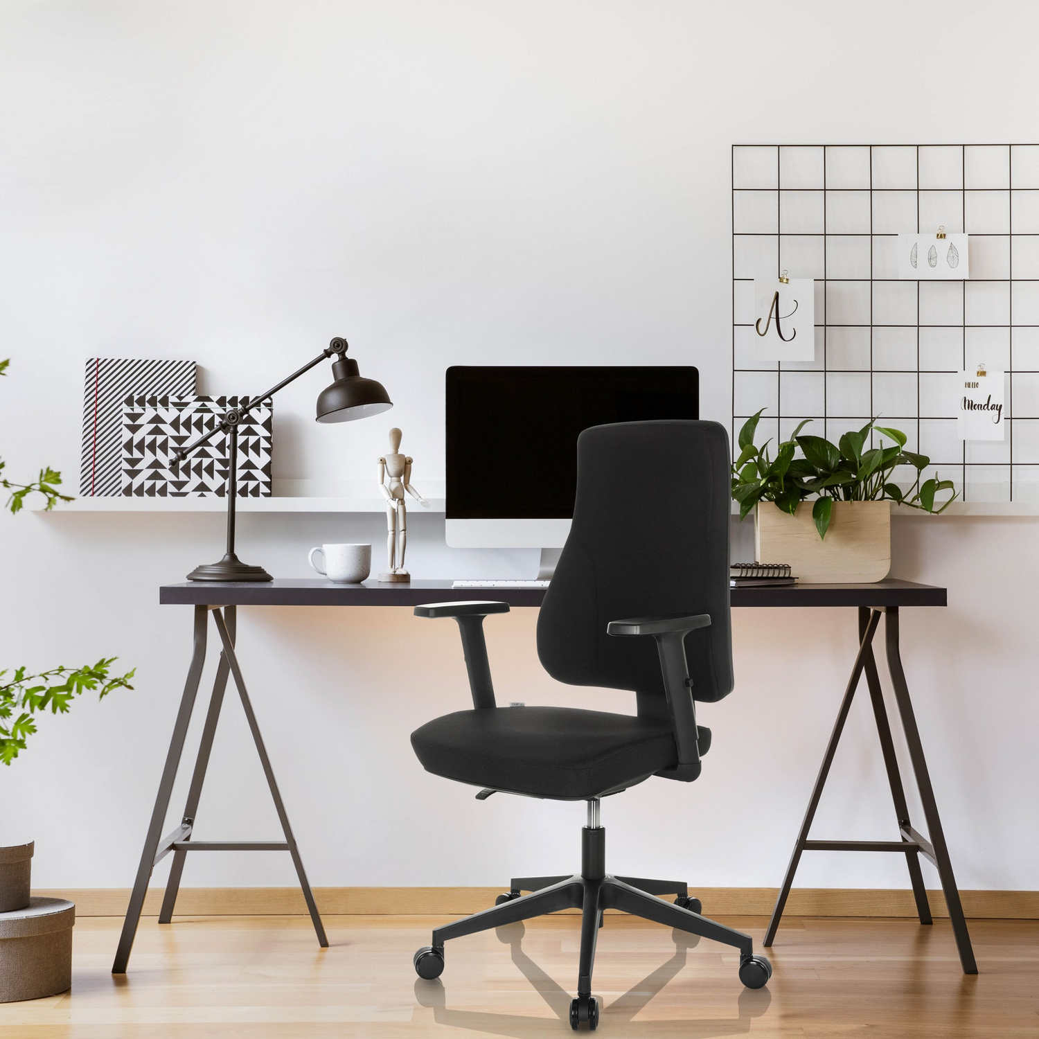 Hjh Office Profi Bürostuhl Drehstuhl Mathes Chefsessel Schwarz Ergonomisch B-Ware - 81001