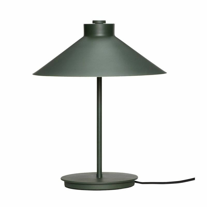 Hübsch Interior Tischlampe Tischleuchte Nachttischlampe Lampe Bürolampe Grün E14 B-Ware