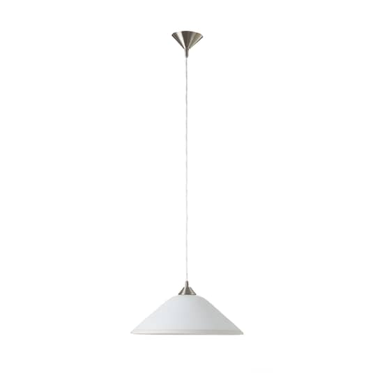 Orion Dezente Opalglas Hängeleuchte Loisa Nickel Pendelleuchte Deckenlampe 774 B-Ware