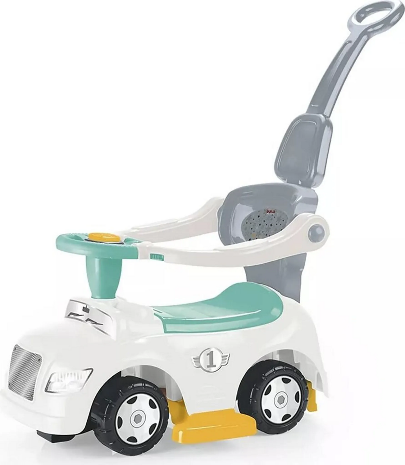 Dolu Step Car 3 In 1 Kinder Aufsitzspielzeug Fahrzeug Rutschauto Weiß B-Ware - 8690089026347