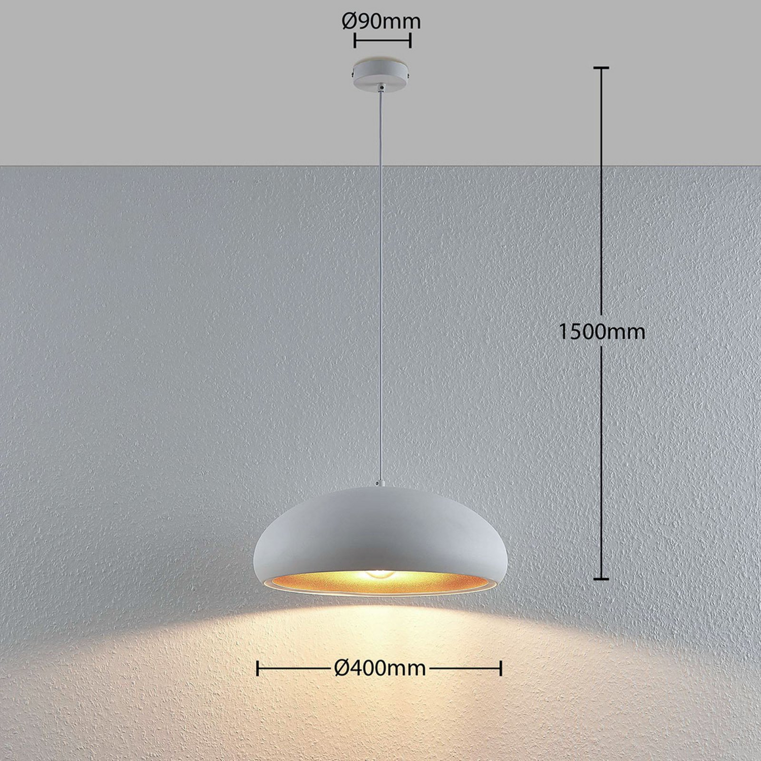 B-Ware Lindby Metall Pendelleuchte Gerwina Hängeleuchte Deckenlampe Lampe Weiß Gold622