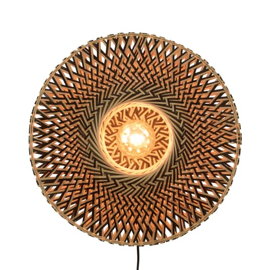 Good & Mojo Bali Wandleuchte Aus Bambus ø 44 Cm Wandleuchte Deko Wandlicht E27 B-Ware