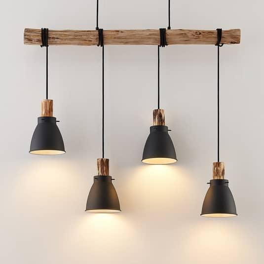 Lindby Trebale Pendelleuchte Hängeleuchte Hängelampe Lampe 4 Flammig Eukalyp610 B-Ware - 4251096584059