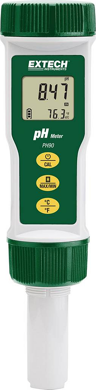Extech pH-Messgerät PH90 pH-Wert Temperaturmessgerät pH-Messer 0-14pH Kalibriert