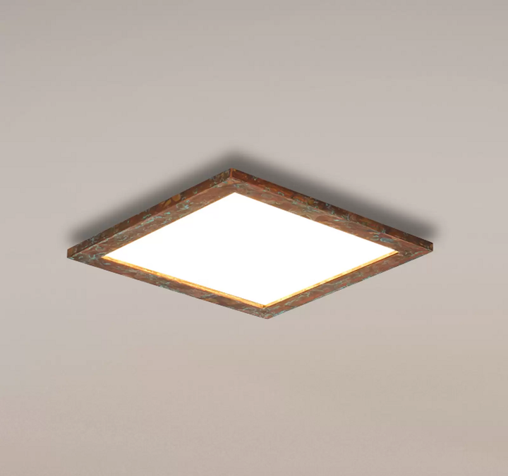 quitani Lucande Aurinor LED-Panel Kupfer Deckenleuchte Deckenlampe Deckenlicht