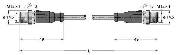 Turck 6441666 Sensor-/Aktor-Steckverbinder Steckverbinder konfektioniert 1 St.