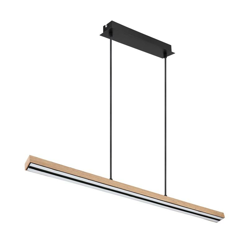 B-Ware Globo Led Pendelleuchte Doro Hängeleuchte Hängelampe In Holzoptik Breite 7,5614