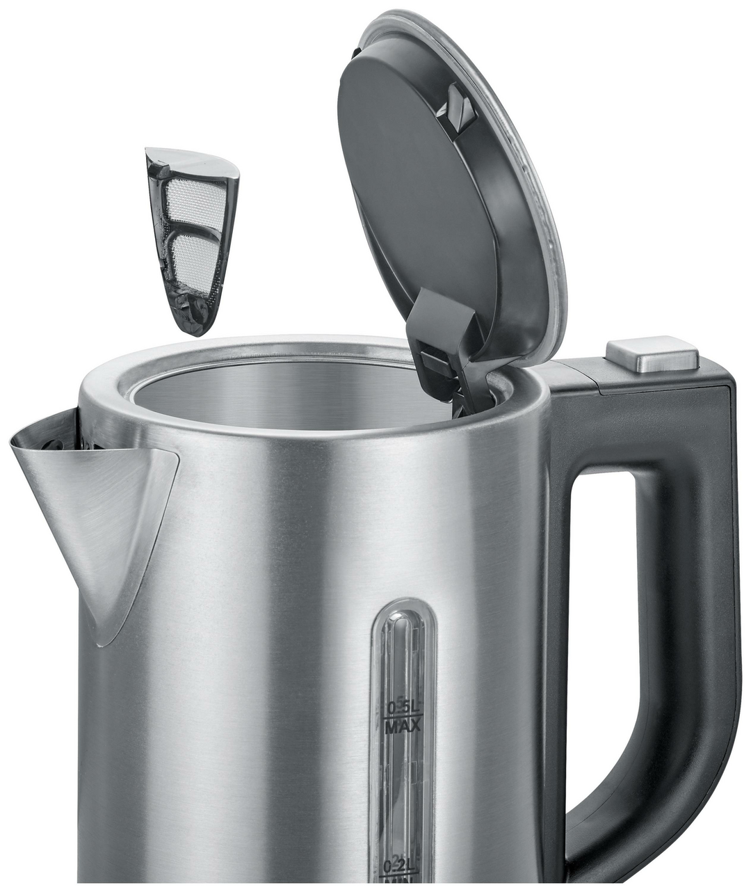 Severin Wasserkocher Wasser Kocher Teekocher BPA-frei Edelstahl Schwarz 0,5 l