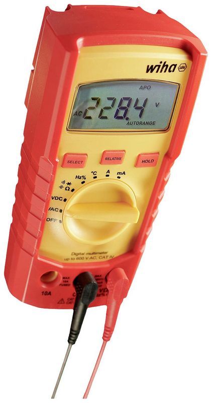 Wiha Hand-Multimeter Effektivwert-Messgerät Messgerät Strom digital CAT III 600V