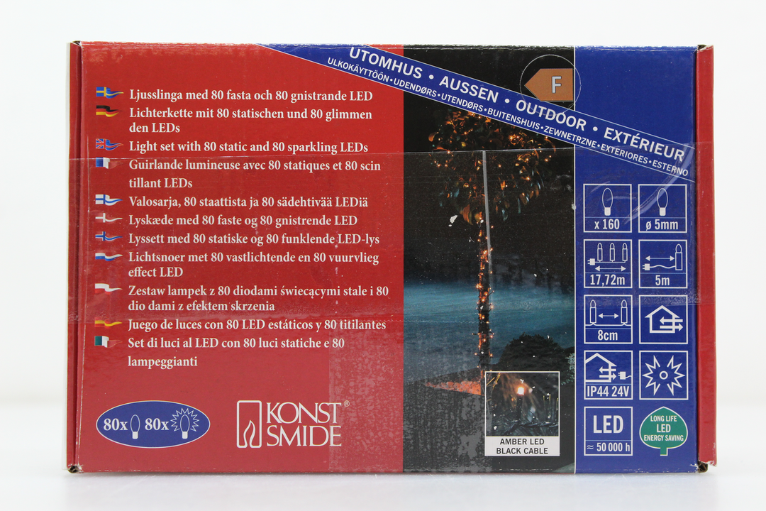 Konstsmide Micro-Lichterkette Außen EEK: F netzbetrieben Anzahl Leuchtmittel 160