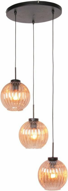 Freelight Hängeleuchte Hängeleuchte Lampe Leuchte Decke Zucca Dreiflammig, Amber B-Ware - 8718444959489