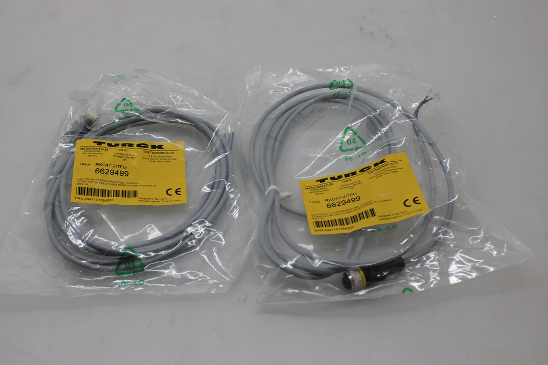 Turck Aktuatorleitung Sensorleitung Kabel grau RKC4T-2/TEG PVC 2m M12 2 STÜCK