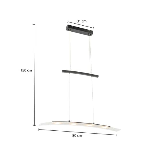 Lindby Ranakova Led Pendellampe Pendelleuchte Hängeleuchte Lampe Leuchte Schwarz B-Ware - 4251911738636