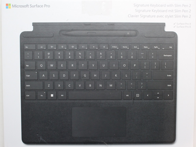 Microsoft Surface Pro Signature Tastatur Tablett-Tastatur Slim Pen 2 schwarz