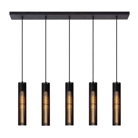 Lucide Balken Pendelleuchte Lionel M. Fünf Schirmen Deckenlampe Hängeleuchte 886 B-Ware