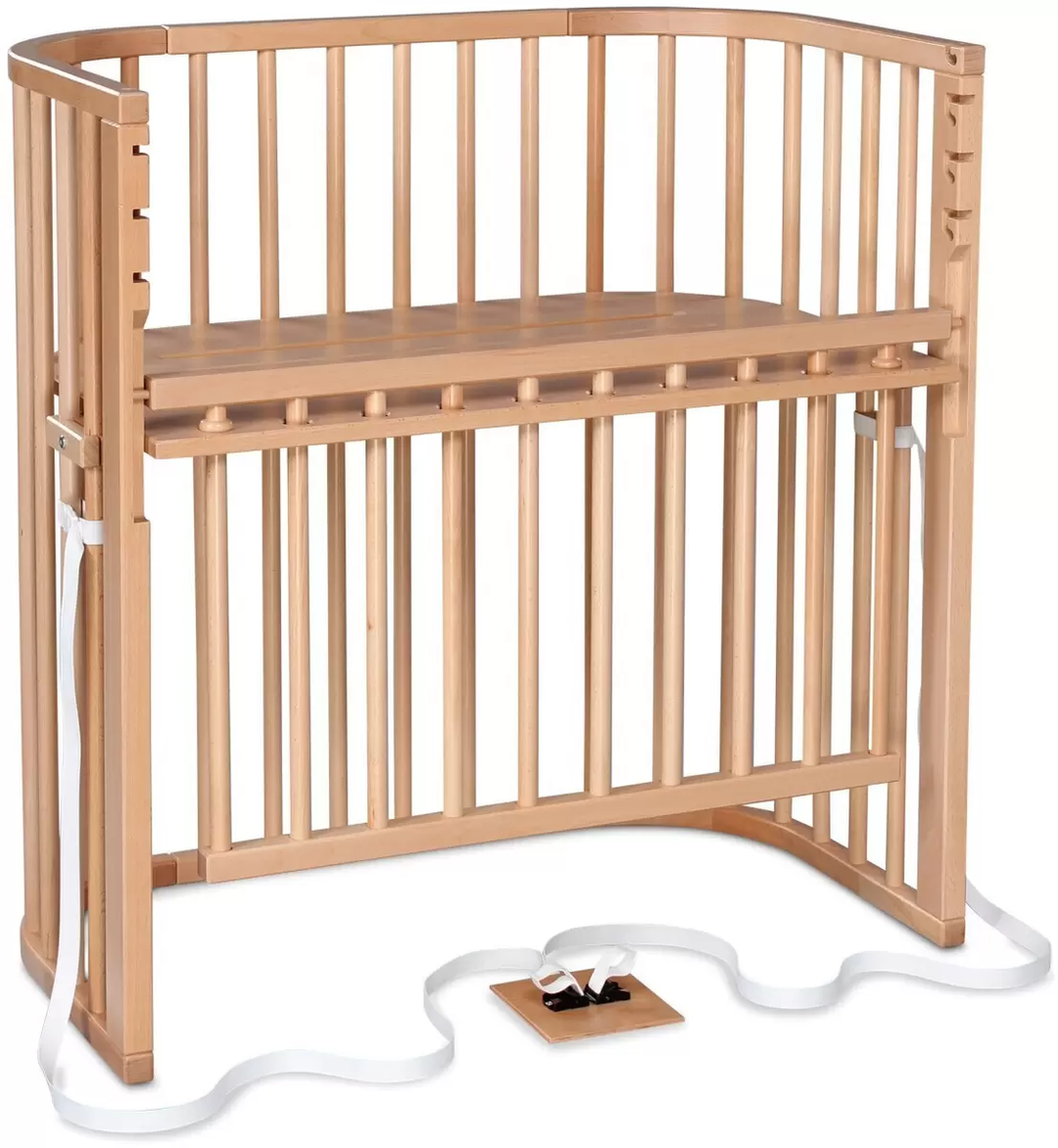 Babybay Boxspring Beistellbett Babybett Reisebett Comfort Plus Natur Lackiert B-Ware