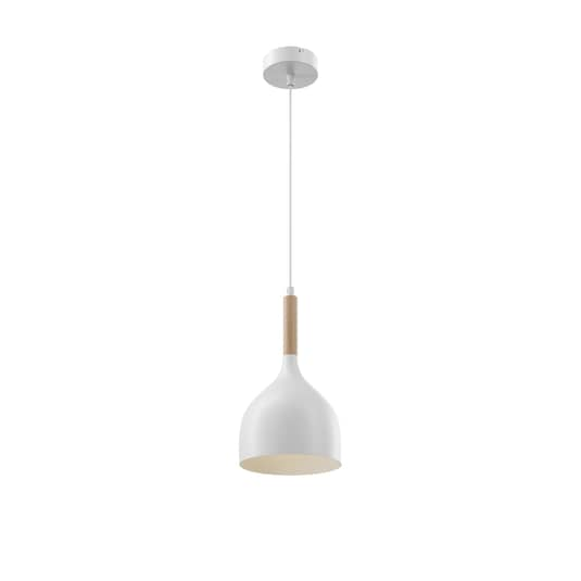 Euluna Hängeleuchte Noak Deckenlampe Pendelleuchte Einflammig Weiß Holz Natur B-Ware